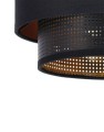 Lampa podłogowa AMOS z podwójnym abażurem czarno złotym, 164 cm na E27 K-5285 Kaja Lighting