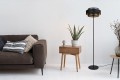 Lampa podłogowa AMOS z podwójnym abażurem czarno złotym, 164 cm na E27 K-5285 Kaja Lighting