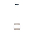Lampa wisząca CEZAR na E27, podwójny biało-beżowy abażur K-5270 Kaja Lighting