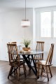 Lampa wisząca CEZAR na E27, podwójny biało-beżowy abażur K-5270 Kaja Lighting