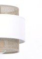Lampa wisząca CEZAR w rustykalnym stylu, klosze w kolorze biało-beżowym K-5272 Kaja Lighting
