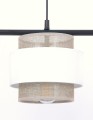 Lampa wisząca CEZAR, E27 do jadalni, klosze biało beżowe K-5273 Kaja Lighting