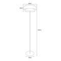 Lampa stojąca CEZAR z abażurem w stylu boho Ø40cm, biało beżowym, 164 cm na E27 K-5275 Kaja Lighting