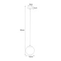 Lampa wisząca ELMO, pojedynczy szklany klosz w kształcie kuli, na E14 K-5310 Kaja Lighting