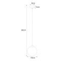 Lampa wisząca ELMO biało-złota, szklany kulisty klosz K-5311 Kaja Lighting