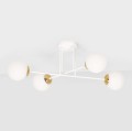 Lampa sufitowa biało-złota, w klasycznym stylu z serii ELMO K-5313 Kaja Lighting