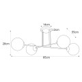 Lampa sufitowa biało-złota, w klasycznym stylu z serii ELMO K-5313 Kaja Lighting