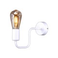 Kinkiet ścienny PEKA biały, z odsłonięta żarówką na gwint E27 K-4043 Kaja Lighting