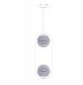 Lampa wisząca  ARLENA biała, gwint E14, szklane grafitowe klosze K-5303 Kaja Lighting