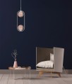 Lampa wisząca biało-bursztynowa z dwoma kloszami z serii ARLENA K-5305 Kaja Lighting
