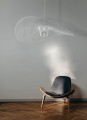 Duży biały druciany żyrandol biały do salonu z serii KAPELUSZ KP-21 Kaja Lighting