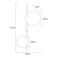 Loftowy kinkiet na dwa źródła światła czarny z serii REGA K-4638 Kaja Lighting