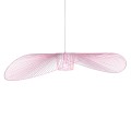Żyrandol z rodziny KAPELUSZ do salonu, różowy druciany klosz, gwint na E27 KP-21 RÓŻOWY Kaja Lighting