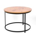 Mały stolik kawowy do salonu okrągły blat KS-28 STOLIK z serii KAJA HOME