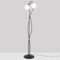 Podłogowa lampa stojąca NELA z dwoma eleganckimi szklanymi kloszami 155cm K-5353 KAJA Lighting