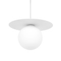 Lampa wisząca ROBIN szklana z klasycznym szklanym kloszem nad blat stołu K-5430 KAJA Lighting