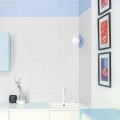 Lampa sufitowa ROBIN z niebieską podsufitką i szklanym kulistym kloszem K-5447 KAJA Lighting