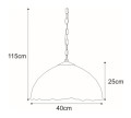Lampa wisząca witrażowa PAPI, klosz połączenie metalu i kolorowego szkła K-P162166 Kaja Lighting