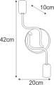 Kinkiet na dwie żarówki z dużym gwintem biały z serii PEKA K-4045 Kaja Lighting