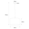 Lampa wisząca SIMONE BLACK, czarny stylowy abażur na E27, do salonu K-4320 Kaja Lighting