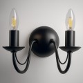 Lampa Dwuramienny Kinkiet E14 Czarny z serii BARTEZ czarny kinkiet w stylu rustykalnym K-3994 Kaja Lighting