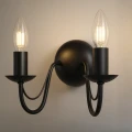 Lampa Dwuramienny Kinkiet E14 Czarny z serii BARTEZ czarny kinkiet w stylu rustykalnym K-3994 Kaja Lighting