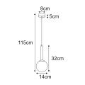Lampa wisząca K-5865 z serii YUKI KAJA Lighting