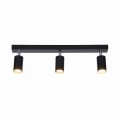 Lampa sufitowa MONTI, czarna listwa z regulowanymi reflektorkami K-4727 Kaja Lighting
