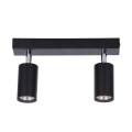 Listwa sufitowa MONTI z dwoma regulowanymi czarnymi reflektorkami K-4726 Kaja Lighting