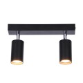 Listwa sufitowa MONTI z dwoma regulowanymi czarnymi reflektorkami K-4726 Kaja Lighting