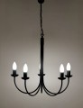 Żyrandol świecznik klasyczny czarny HARIS, sześć ramion na E14, regulacja wysokości K-4971 Kaja Lighting