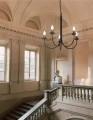 Żyrandol świecznik klasyczny czarny HARIS, sześć ramion na E14, regulacja wysokości K-4971 Kaja Lighting
