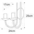 Podwójny kinkiet w stylu industrialnym czarny z serii HARIS K-4973 Kaja Lighting