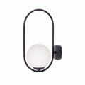 Nowoczesny kinkiet PARVA z eleganckim szklanym kloszem do salonu K-5105 KAJA Lighting
