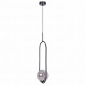 Lampa wisząca elipsa z grafitowym kloszem czarna z serii DAVOS K-5110 Kaja Lighting