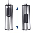 Lampa wisząca FALCON z drucianym czarnym kloszem klatką na GU10 K-4930  Kaja Lighting